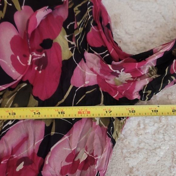 Y2K Sunny Leigh Floral Sheer Button Up Top Size L Fairy Romantic Girly Pink - Picture 13 of 16